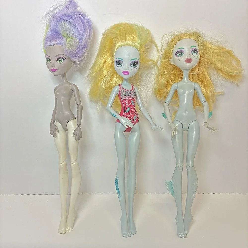 Monster High Lot Of 3 Dolls Lagoona Blue and Monica D'Kay 2015 - 2017
